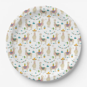 Paper Plates - Llama Garden Party