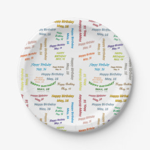 Paper Plates May, 16 Birthday