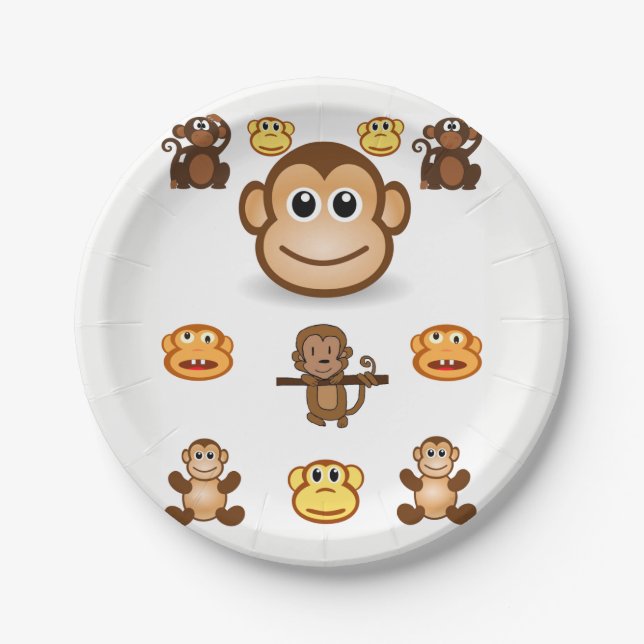 Paper plates Monkeys (Front)