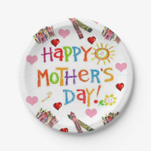 Paper plates Mother's Day