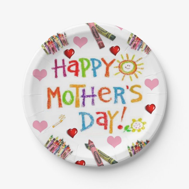Paper plates Mother's Day (Front)