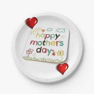 Paper plates Mother's Day