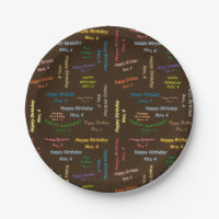Paper Plates November, 4 Birthday