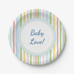 Paper Plates "Picnic Stripes Floral"