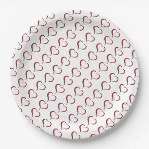 Paper Plates/Red Hearts Plate