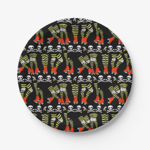paper plates, roller derby party plates