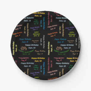 Paper Plates September, 18 Birthday