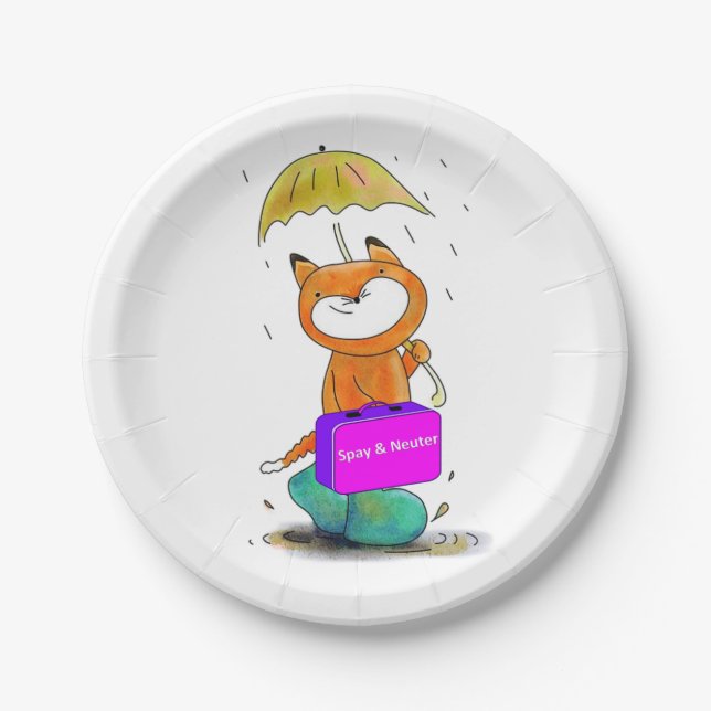 Paper Plates, Spay and Neuter Cats Felines Paper Plate (Front)
