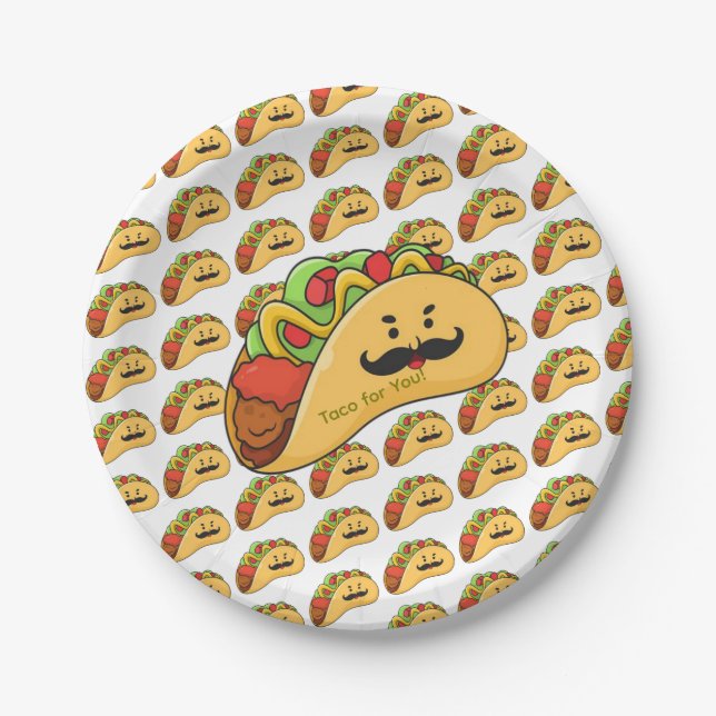 Paper Plates,  Tacos for You! Plate (Front)