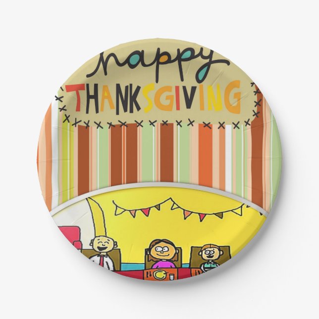 Paper plates Thanksgiving (Front)