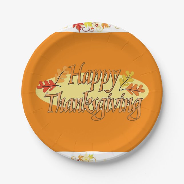 Paper plates Thanksgiving (Front)