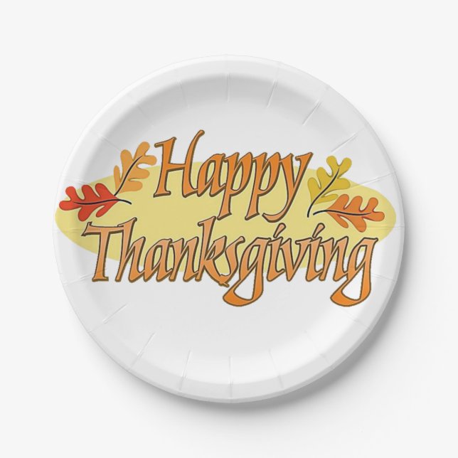 Paper plates Thanksgiving (Front)