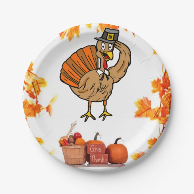 Paper plates Thanksgiving (Front)