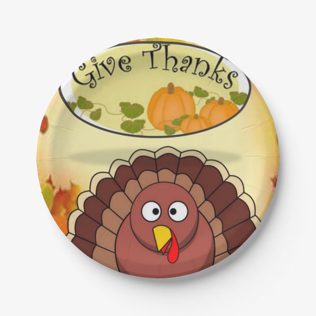 Paper plates Thanksgiving (Front)