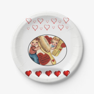 Paper plates Valentine's