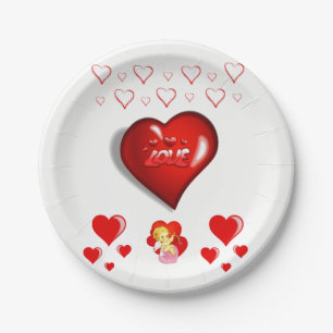 Paper plates Valentine's