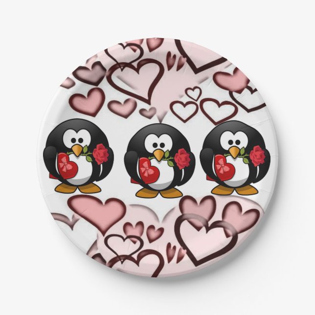 Paper plates Valentine's (Front)