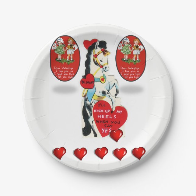 Paper plates Valentine's (Front)