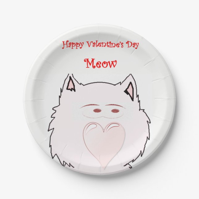 Paper plates Valentine's (Front)