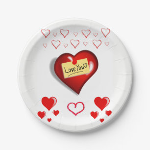 Paper plates Valentine's