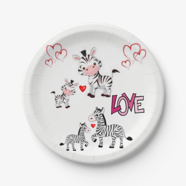 Paper plates Valentine's (Front)