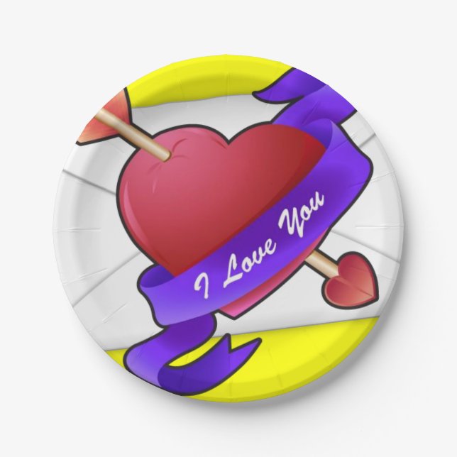 Paper plates Valentine's Day (Front)