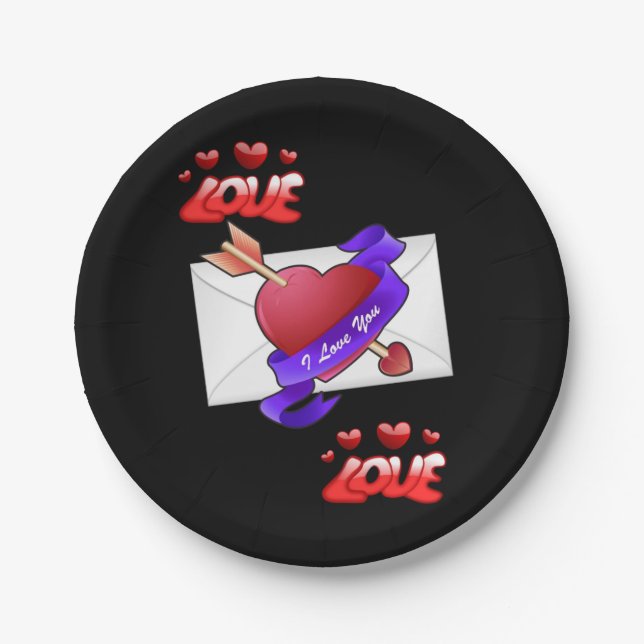 Paper plates Valentine's Day (Front)