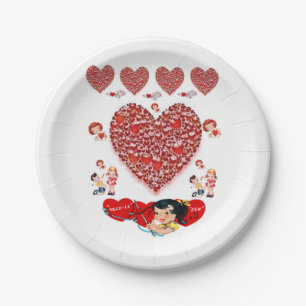 Paper plates Valentine's Day