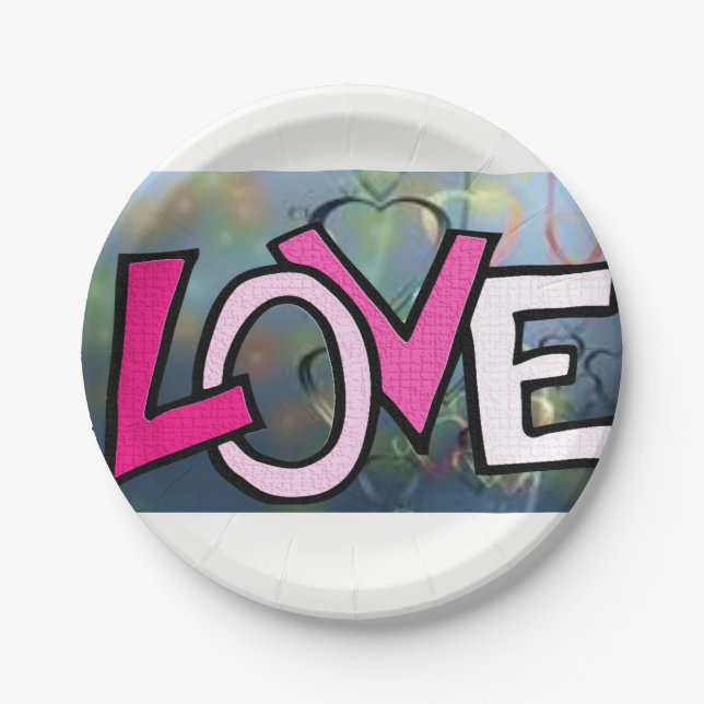 Paper plates Valentine's Day (Front)