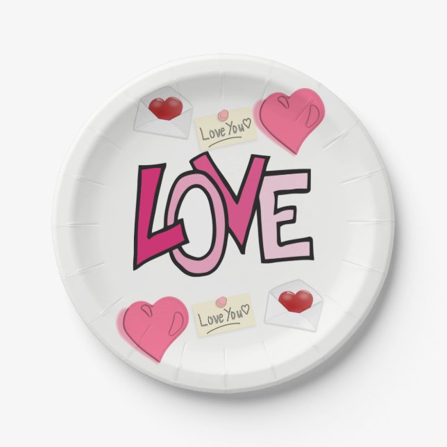Paper plates Valentine's Day (Front)