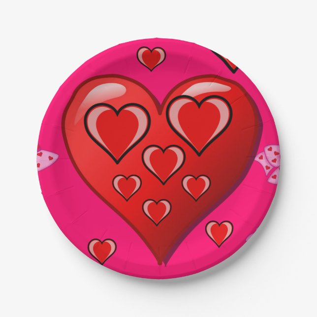 Paper plates Valentine's Day (Front)