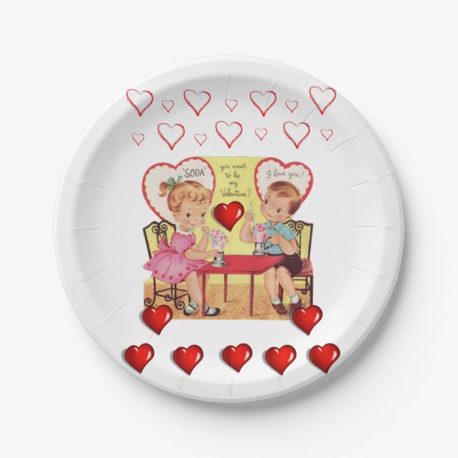 Paper plates Valentine's Day (Front)