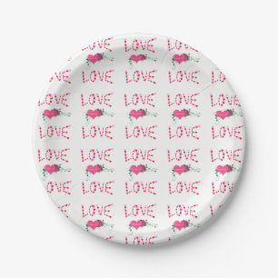 Paper plates Valentine's Day