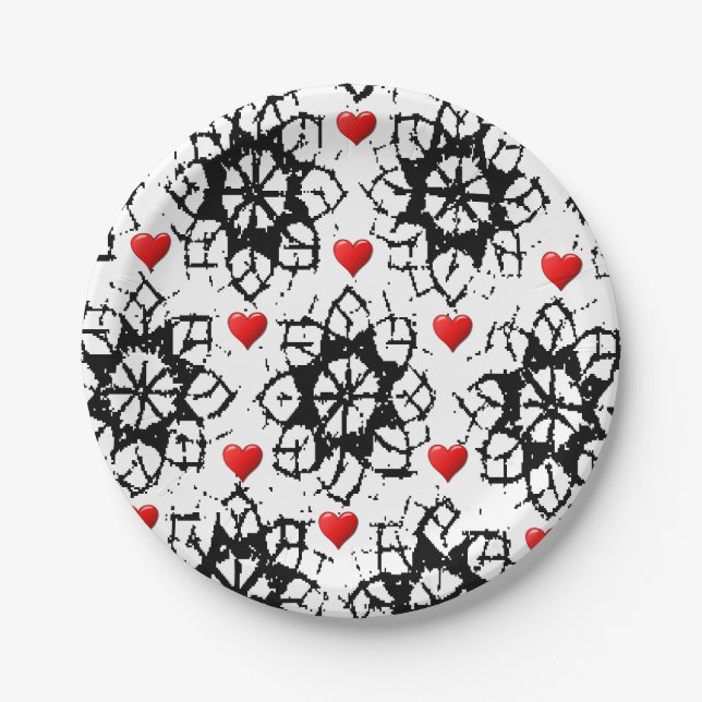 Paper plates Valentine's Day (Front)