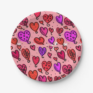 Paper plates Valentine's Day