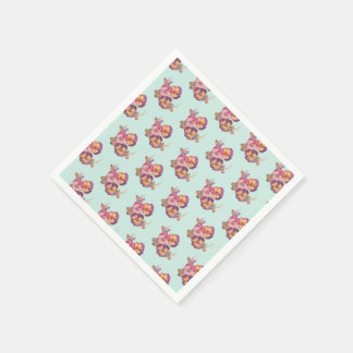 Paper Plates | Vintage Pansy Party Tableware Napkin