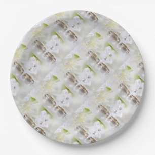 Paper Plates/Wedding Bands and Flowers Plate
