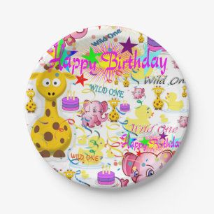 Paper Plates Wild One First Birthday