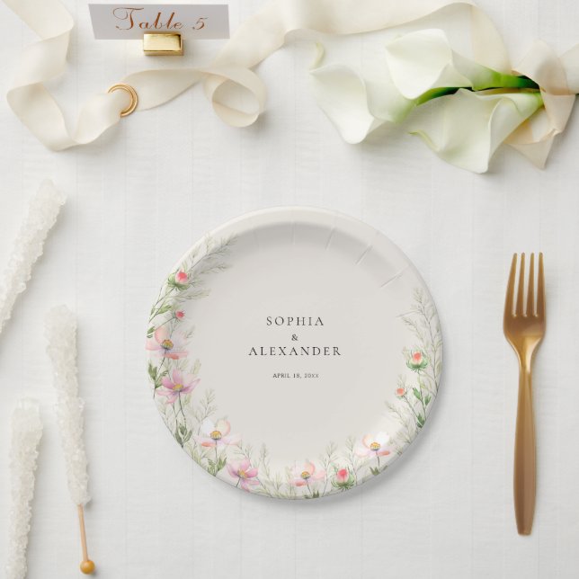 Paper Plates Wildflower Wedding  (Wedding)