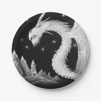 Paper Plates with Dragon at Night