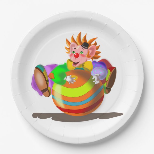 Paper Plates with Happy Clown (Front)