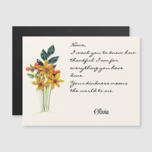 Paper Quilled Flowers All-Occasion Magnetic Card