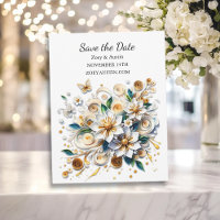 Paper Quilling Flowers Wedding Save the Date