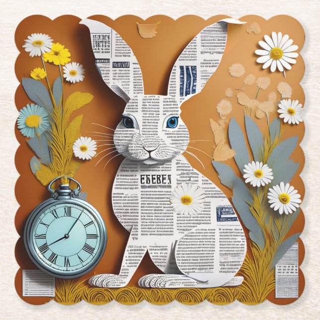Paper Rabbit Coaster (Front)