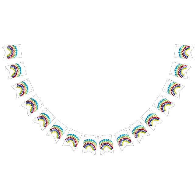 Paper rainbow bunting flags (All)