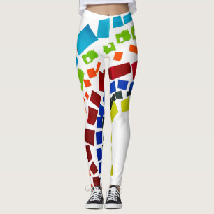Paper rainbow leggings