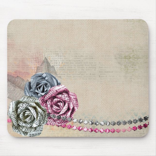 Paper Roses Mouse Pad (Front)