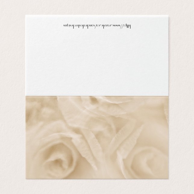 Paper Roses Sepia Card (Outside Unfolded)