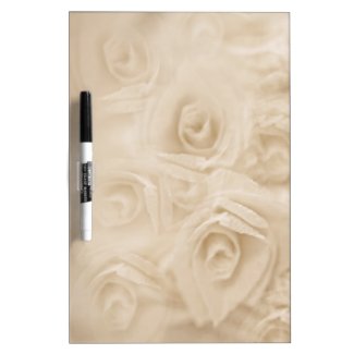 Paper Roses Sepia Dry Erase Board