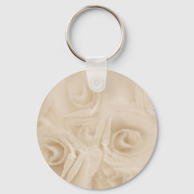 Paper Roses Sepia Keychain (Front)